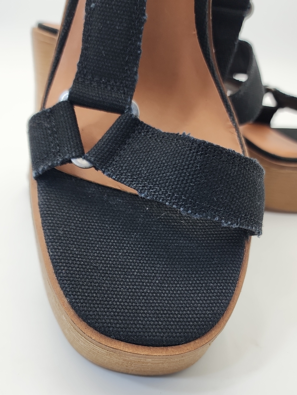 Lucky Brand Demmia Black Canvas Platform Wedge NWOT Size 8 - Picture 7 of 13